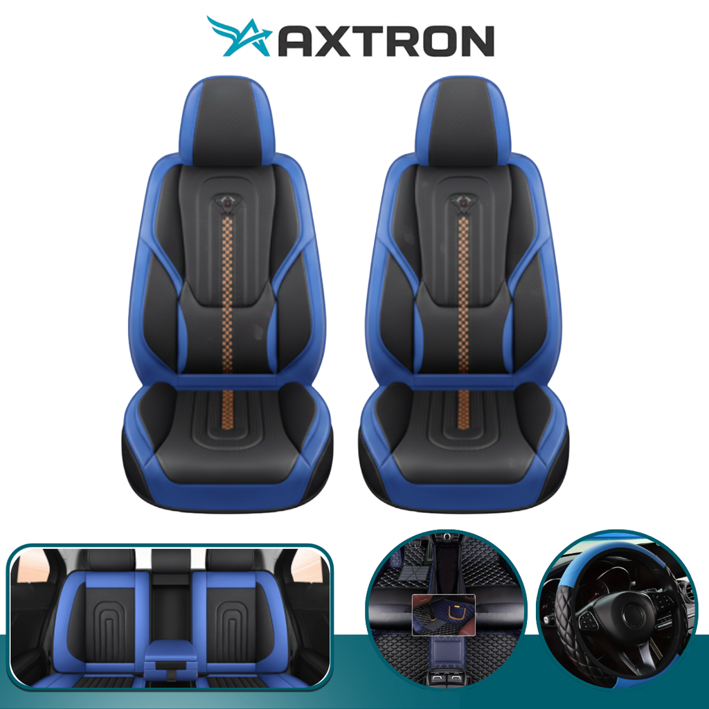 Funda de Auto Universal Dominus en Cuero Legítimo con Airbag +REGALOS: Alfombras de Cuero y Funda de Volante